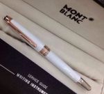 Perfect Replica Montblanc Meisterstuck Fineliner Pen - White And Rose Gold Clip  